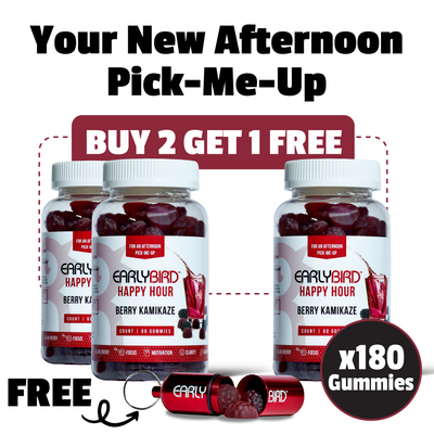 Happy Hour (Afternoon Energy Gummies) With Free Capsule
