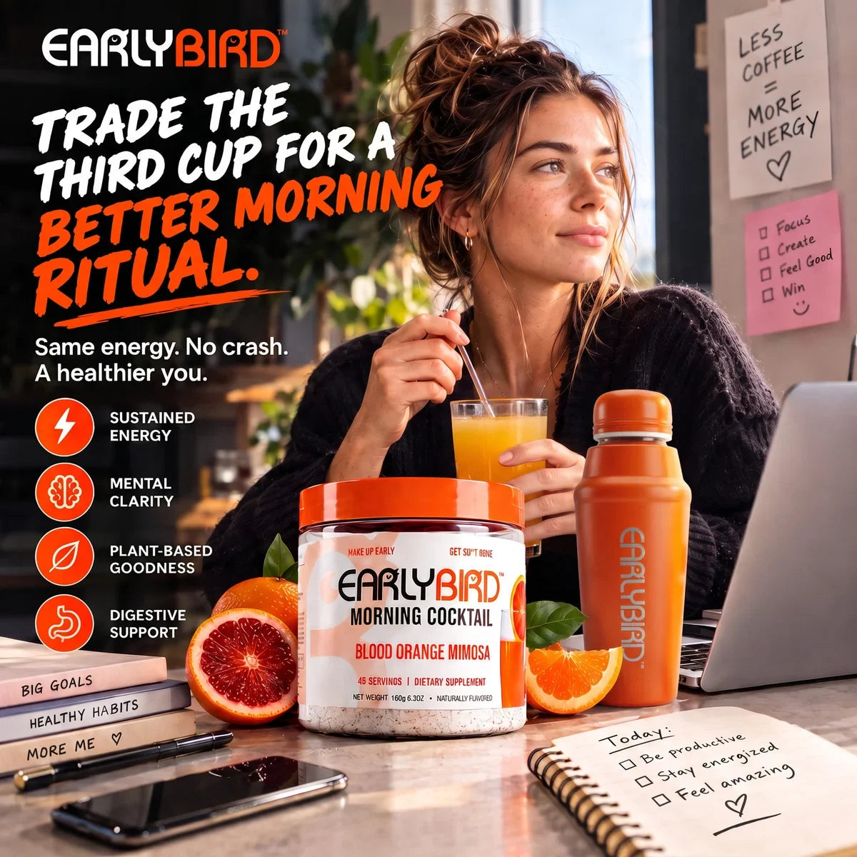 Trade the third cup for a better morning ritual — EarlyBird Morning Cocktail