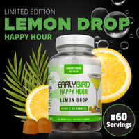 Limited Edition Lemon Drop Happy Hour (Afternoon Energy/Focus Gummies) w/ Free Capsule