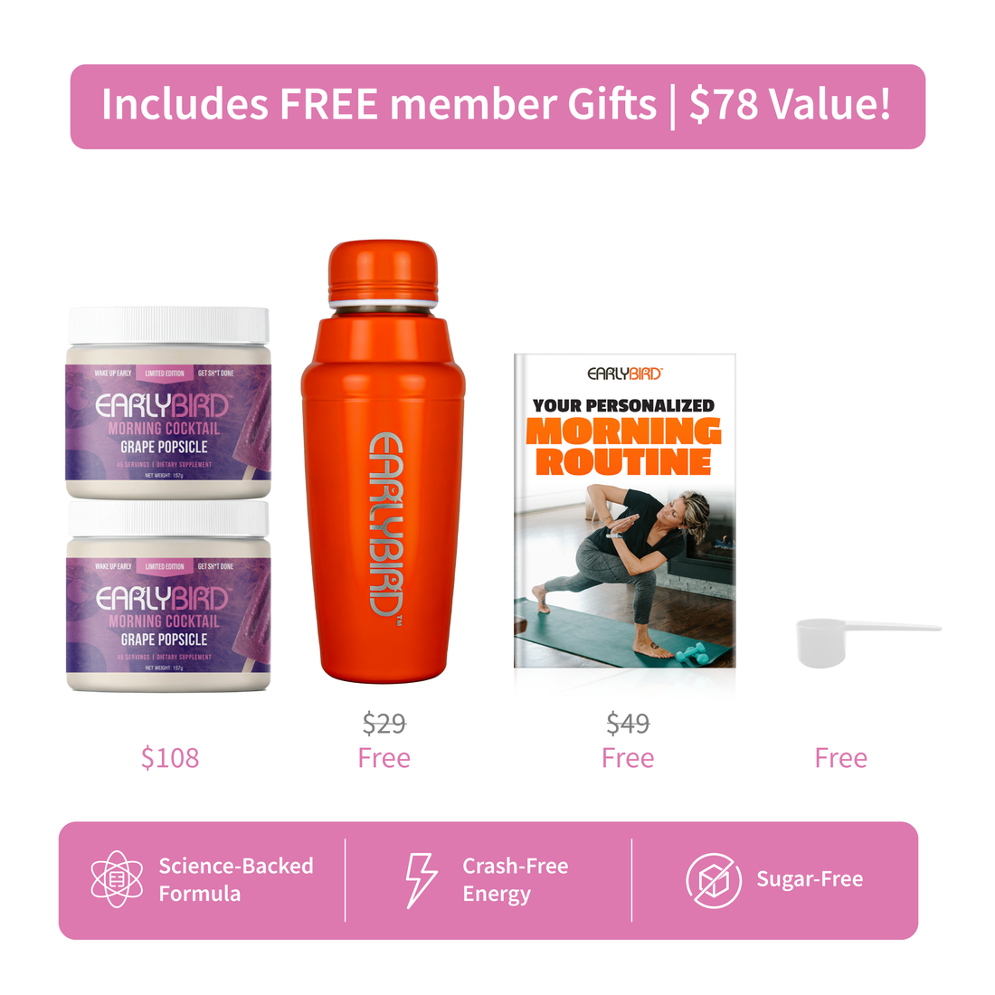 EarlyBird Morning Cocktail Grape Popsicle