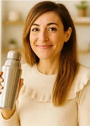 Customer holding a shaker at home