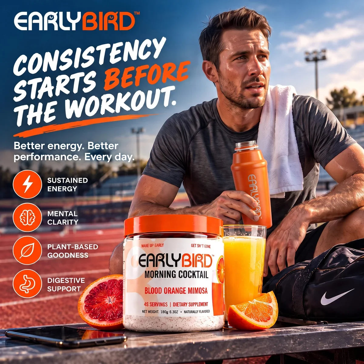 Consistency starts before the workout — EarlyBird Morning Cocktail